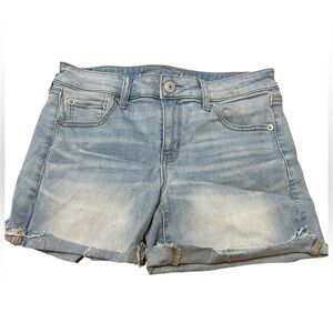 American Eagle Midi Stretch Denim Shorts size 10